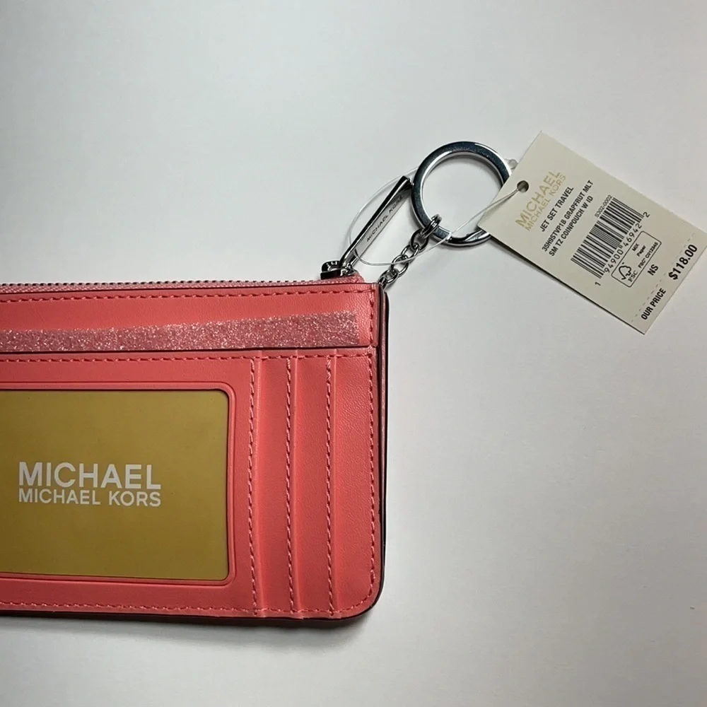 Michael Kors small coin pouch card holder key ring - Picture 4 of 9
